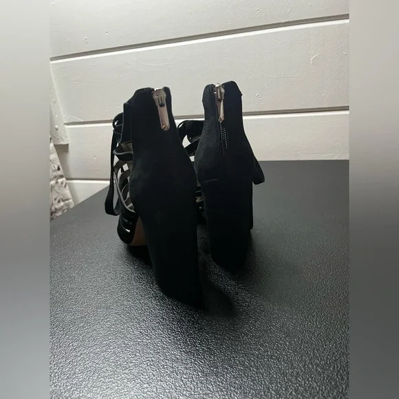 Sam Edelman Yarina strappy heels - chunky heel, suede, open toe, straps, 11 - Picture 3 of 8